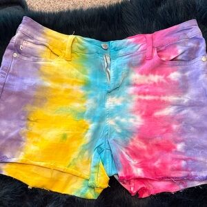 Judy Blue Multicolor Tie-Dye Jean Shorts